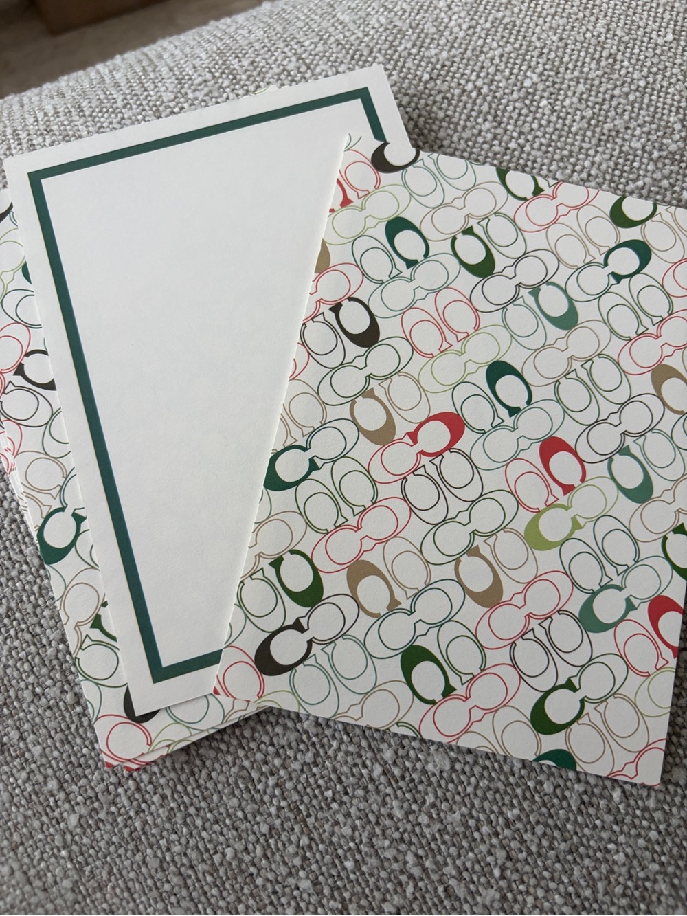 Coach Stationary cards